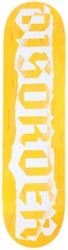 Disorder Ripped Logo 8.5 Skateboard Deck - yellow