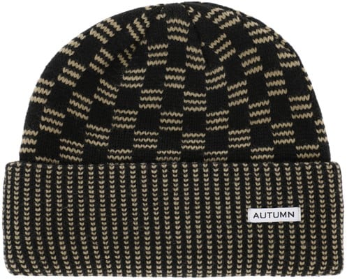 Autumn Squared Beanie - black/tan - view large