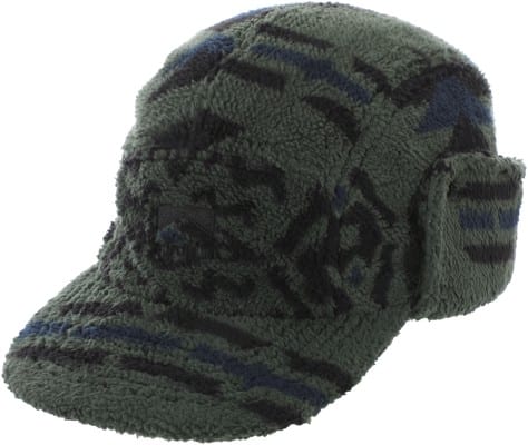 Autumn Fleece Flap Cap Strapback Hat - green - view large