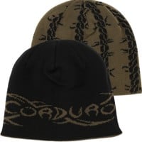 Corduroy Tribalwire Reversible Skully Beanie - black