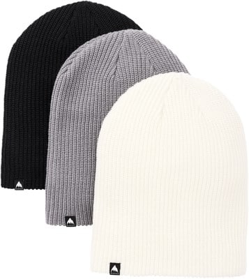 Burton Recycled DND Beanie 3-Pack - true black/sharkskin/stout white - view large
