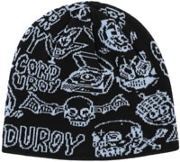 Corduroy Fos Skully Beanie - blue