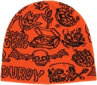 Corduroy Fos Skully Beanie - orange