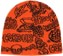 Corduroy Fos Skully Beanie - orange - reverse
