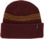 Autumn Mini Stripe Beanie - burgundy