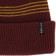 Autumn Mini Stripe Beanie - burgundy - detail