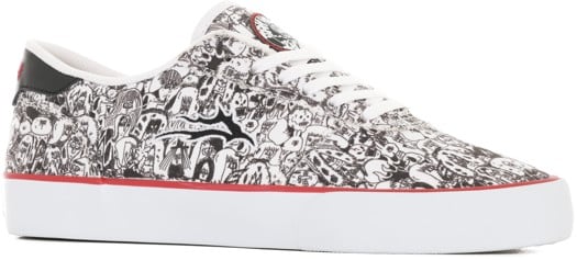 Lakai Manchester Skate Shoes - white canvas print - view large