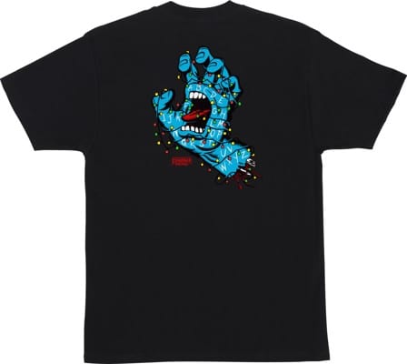 Santa Cruz Stranger Things Screaming Lights T-Shirt - black - view large