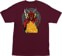 Santa Cruz Stranger Things Hellfire Pit T-Shirt - maroon