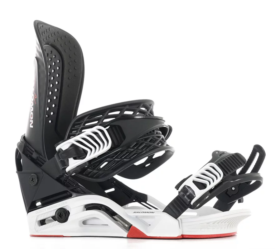 Salomon Dusty Hologram LTD Snowboard Bindings 2026 - black/white