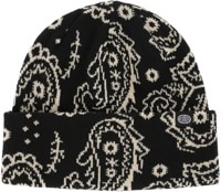 Corduroy Paisley Beanie - black