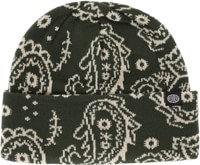 Corduroy Paisley Beanie - green