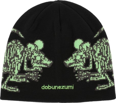 Corduroy Dobunezumi Skully Beanie - black - view large