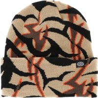 Corduroy Tribal Camo Beanie - khaki