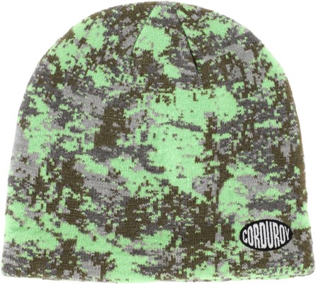 Corduroy Wasteland Skully Beanie - green - view large