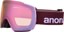 Anon M5S Toric Goggles + Bonus Lens - deep cherry/perceive cloudy pink + variable blue lens - side