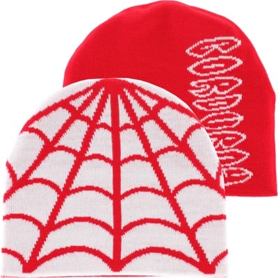 Corduroy Cobweb Reversible Skully Beanie - red - view large