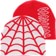 Corduroy Cobweb Reversible Skully Beanie - red