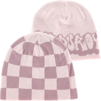 Corduroy Checkmate Reversible Skully Beanie - pink - view large