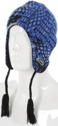Corduroy Tidal Earflap Beanie - blue
