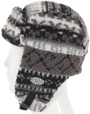 Corduroy Fleece Trapper Hat - grey | Tactics
