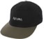 Autumn Two Tone Twill Snapback Hat - black