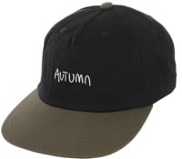 Autumn Two Tone Twill Snapback Hat - black