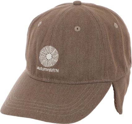 Autumn Washed Canvas Flap Cap Strapback Hat - light brown - view large