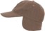 Autumn Washed Canvas Flap Cap Strapback Hat - light brown - side