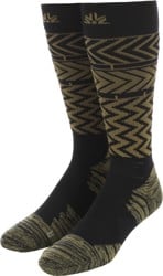 Autumn Service Snowboard Socks - chevron army