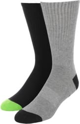 Creature Logo 2-Pack Sock - black/grey heather