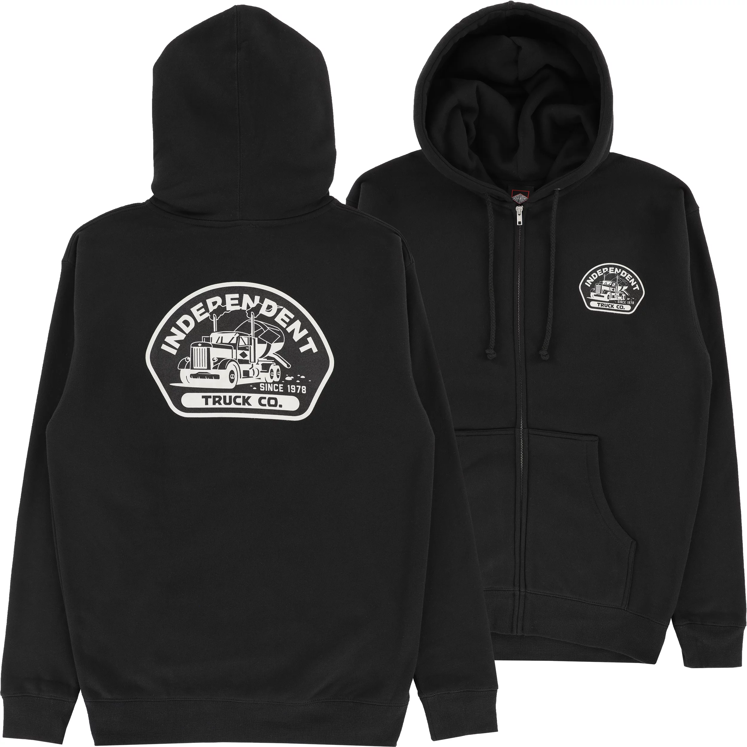 INDEPENDENT ブラックパーカー Independent Trucking Zip Hoodie - black | Tactics