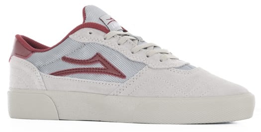 Lakai Cambridge Skate Shoes - grey/burgundy suded - view large