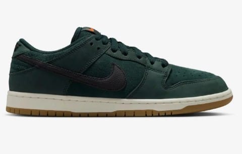 Nike SB Dunk Low Pro SB Skate Shoes - (orange label) deep fir/black-fir - view large