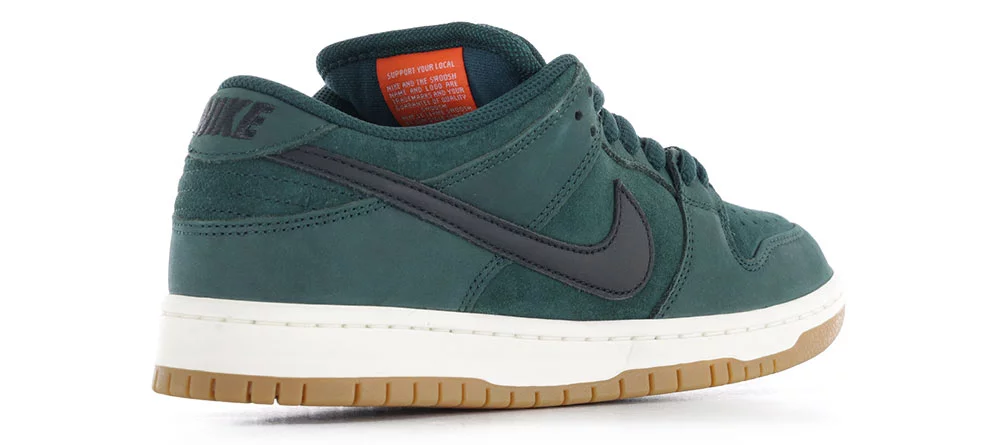 Nike SB Dunk Low Pro SB Skate Shoes - (orange label) deep fir