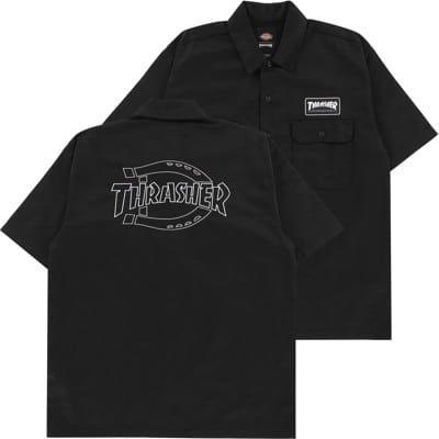 Dickies Thrasher X Dickies Work S/S Shirt - black - view large