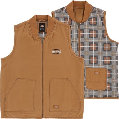 Dickies Thrasher X Dickies Vest Jacket - brown duck - view large