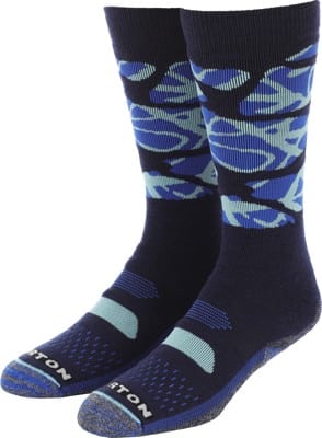 Burton Women's Performance Midweight Snowboard Socks - jake blue camo - view large