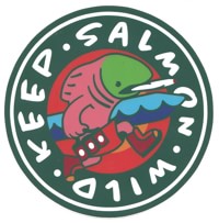 Salmon Arms Digi Sticker - keep salmon wild