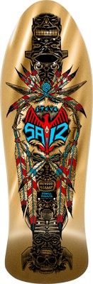 Powell Peralta Steve Saiz Totem 10.0 Skateboard Deck - gold foil - view large