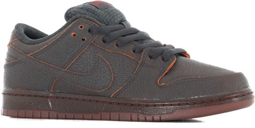 Nike SB Dunk Low Pro SB Skate Shoes - dark smoke grey/campfire orange - view large
