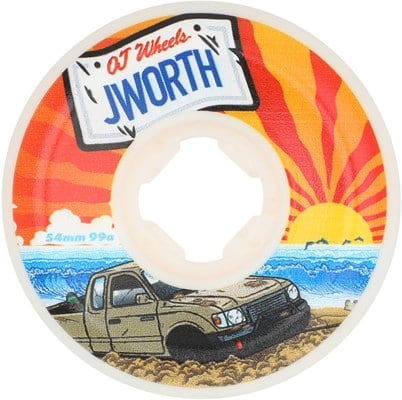 OJ Worthington Elite Hardline Skateboard Wheels - white (99a) - view large