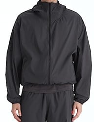 The North Face TNF Red Box Packable Hooded Wind Jacket - obsidian