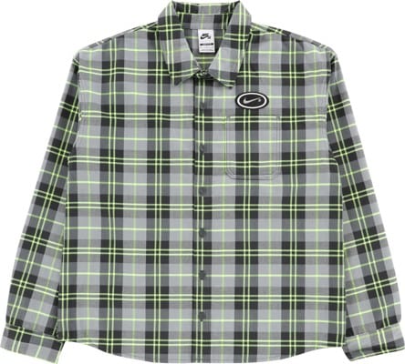 Nike SB Koston Flannel Shirt - dark smoke grey/volt - view large