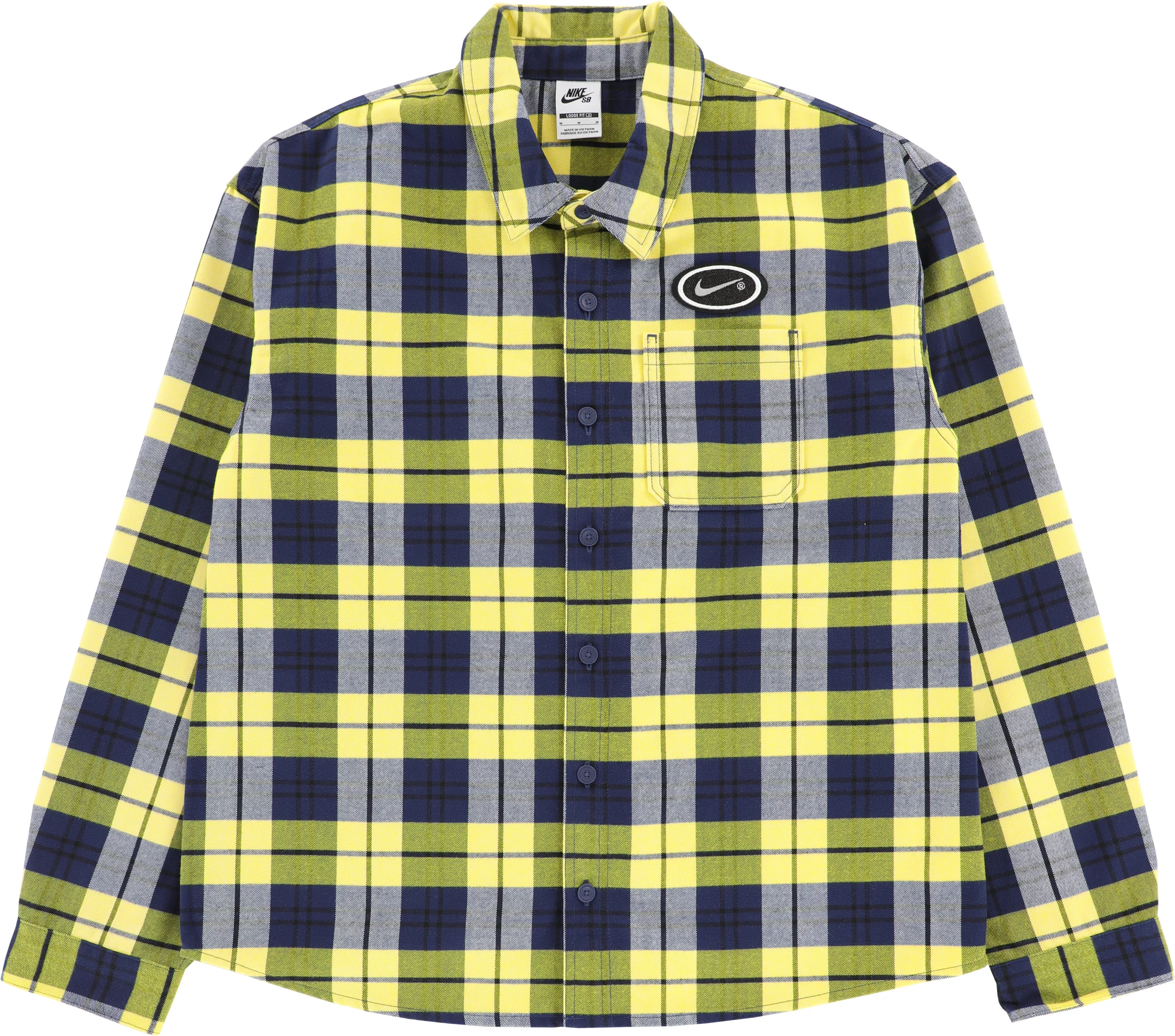 Nike SB Koston Flannel Shirt - midnight navy/speed yellow | Tactics