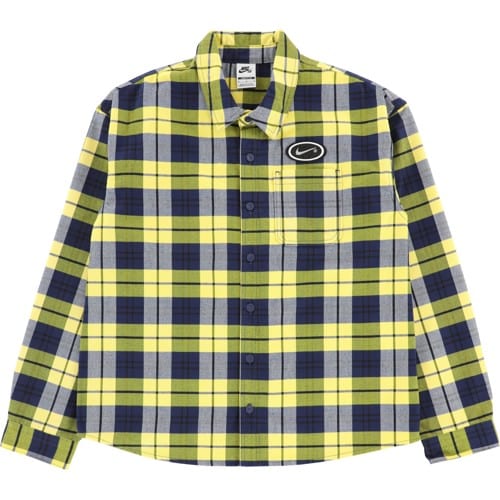 Nike SB Koston Flannel Shirt - midnight navy/speed yellow | Tactics