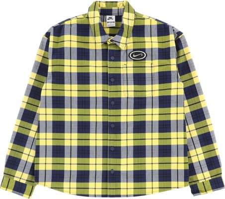 Nike SB Koston Flannel Shirt - midnight navy/speed yellow - view large