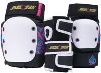 ProTec Street Jr Open Back 3-Pack Skate Pad Set - black/santa cruz