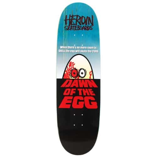 Heroin Dawn of The Egg 9.4 Razor Edge Skateboard Deck - blue | Tactics