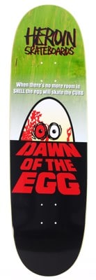 Heroin Dawn of The Egg 9.4 Razor Edge Skateboard Deck - green - view large